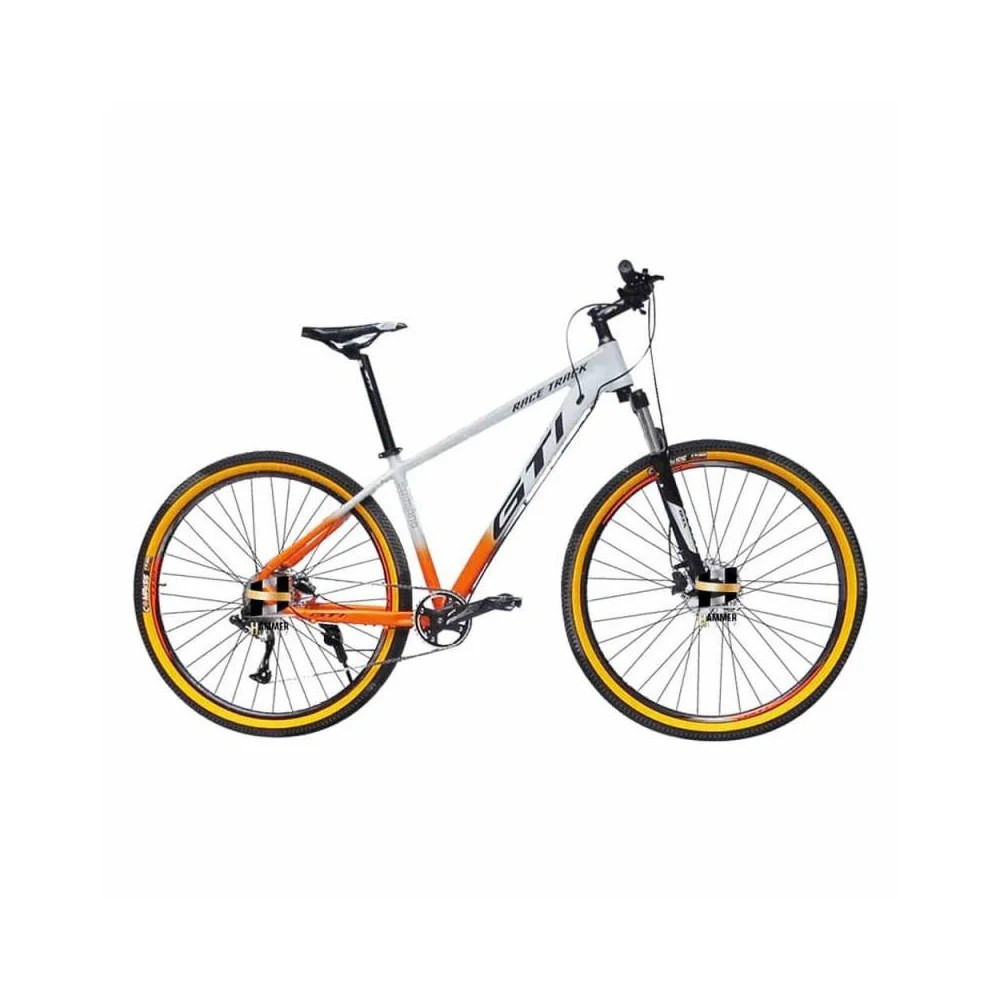 gti bicicleta aro 29 race track grisnaranja